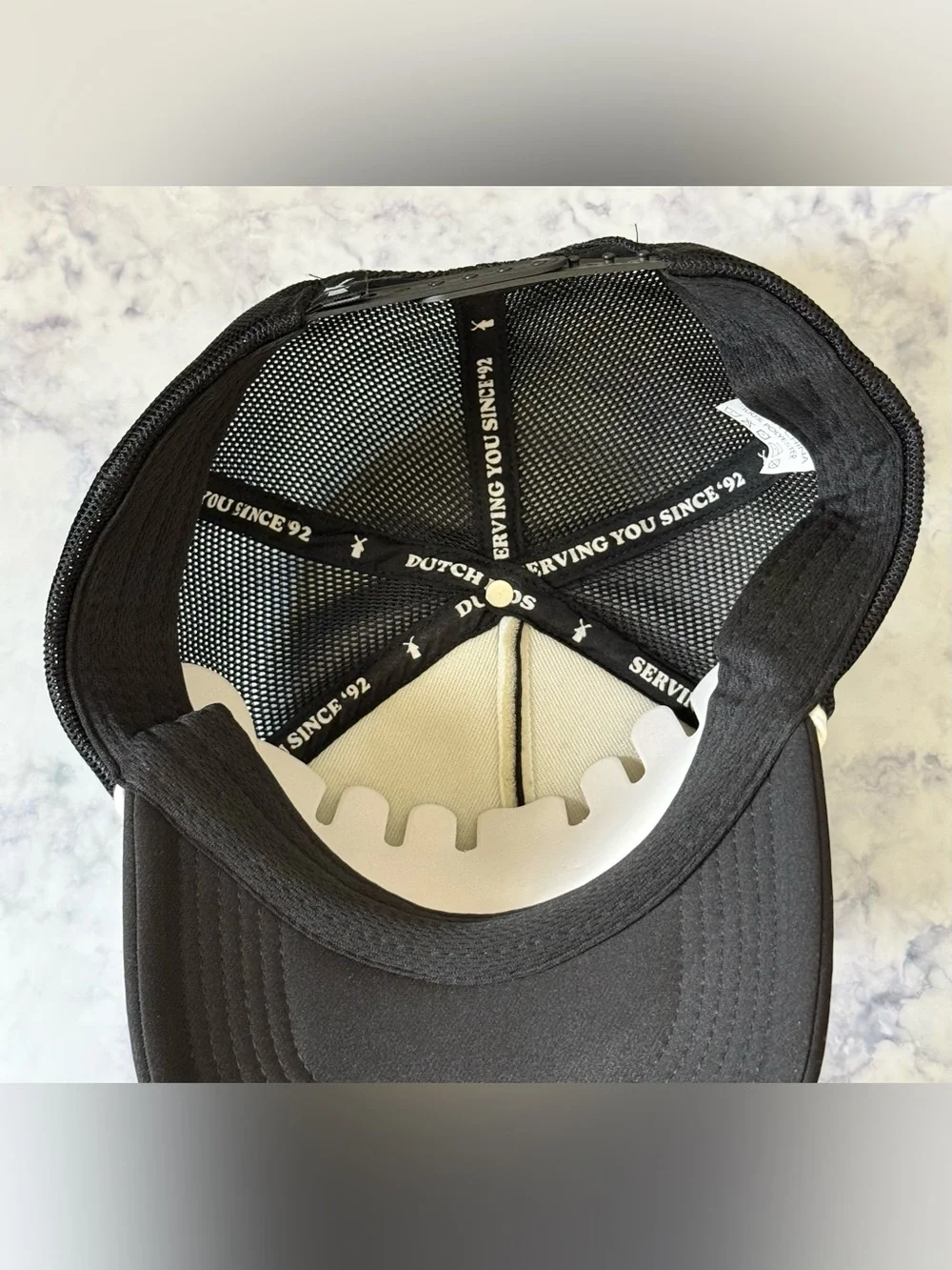 NWOT Dutch Bros Drink More Coffee Black Trucker Hat Snapback Rope Cap OS